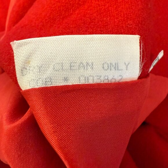 Bill Blass Blassport Womens Red Wool Blazer Jacket Made In Russia Sz 10 Cropped - Picture 8 of 10